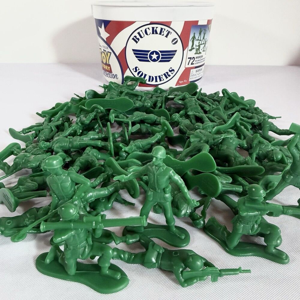 Disney Toy Story Thinkway Bucket O Soldiers 67 & Other Army Men Lot 103 Total